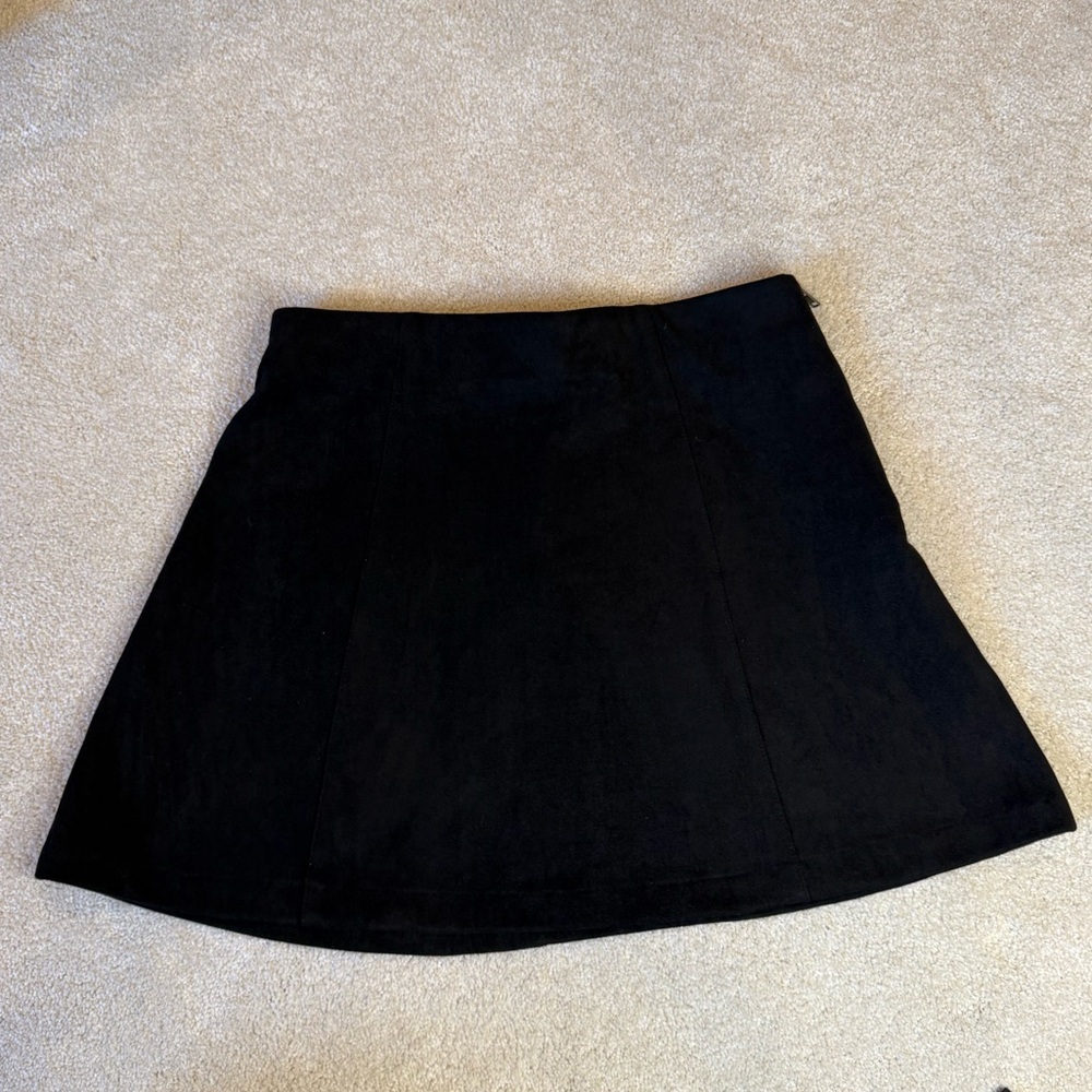 Brandy Melville John Galt black Suede Mini Skirt Size OS